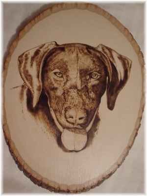 Obviously, this was done on a wood "round", not a rifle stock... <grin>