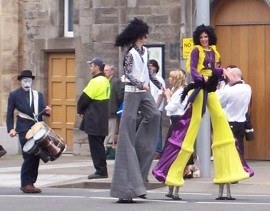 Some of the street performers in the ridings procession.