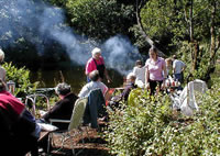 IDEAs Members at a picnic at Dunlossit Loch