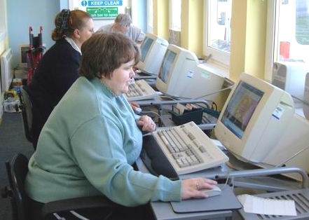 IDEA Member using a computer.