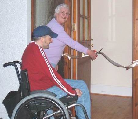 Donald and Flora officially opening the house.