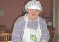 An IDEAs Member preparing for the Lunch Club
