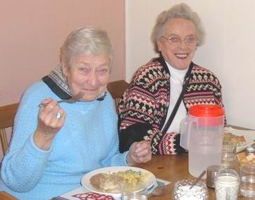 Lunch Club members enjoying their lunch