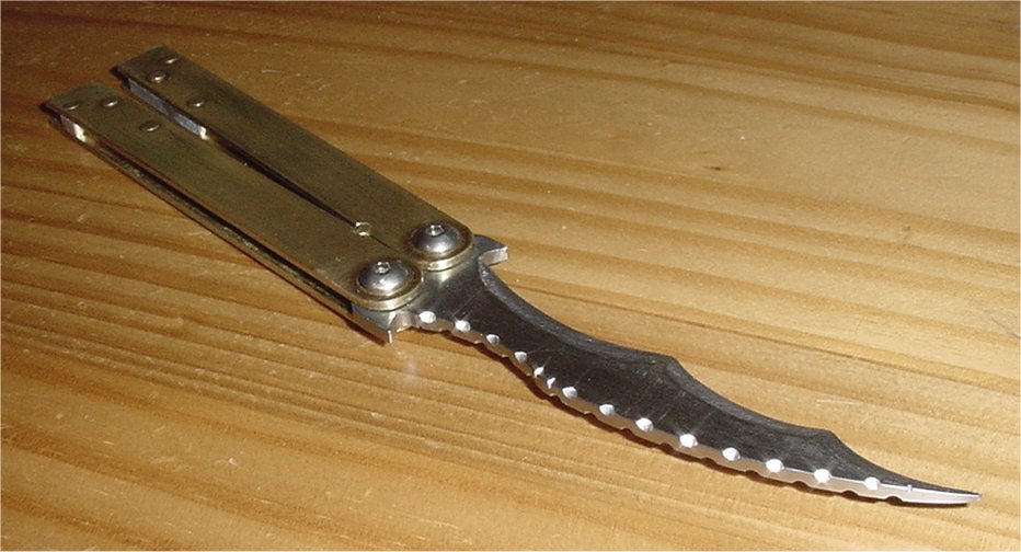 Back Edge of Blade with file work