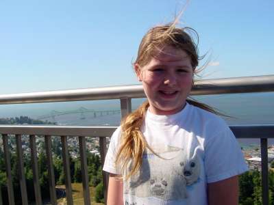 Elizabeth at the top of the tower...