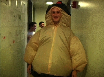 The fat man smileth.