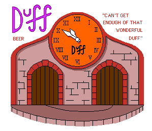 Click on the clock to enter Duffman's website.