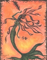 watercolor and ball point pen