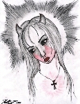 drew this when i was sick and alone with a reeeeeeealy high tempriture