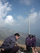 Me, my FT290 and my Moxon Rectangle in JN35ME; 07/2003