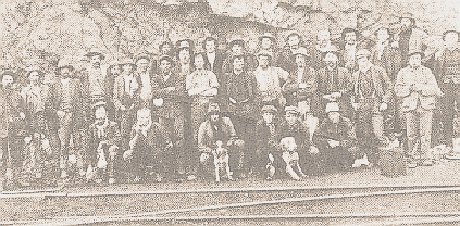 Group of local miners from the Knob's early days