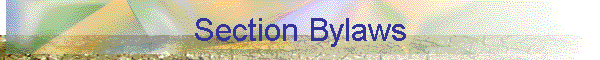 Section Bylaws