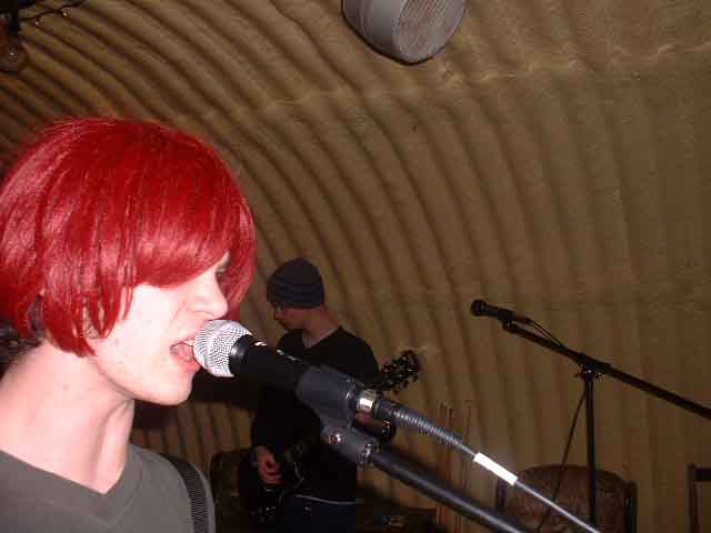 Stu with Sim lurking in the background.