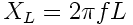 X_c = \frac {1}{2 \pi fC}