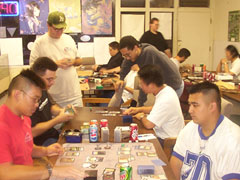 The Newark crew... on the right is Phoung Tran, who won the PTQ a few days ago and actually manages to be a pretty decent guy as well.