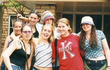 tash, anna, caitlyn, nene, jack, jo and zoe before livid 2000