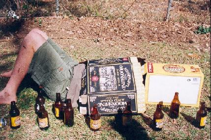 sarge - passed out after gravity, at marks 2 day bash