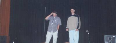 Jake Swensen and Tim at the the very first moosebutter show!&nbsp; 1999.