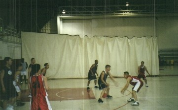 Right Through The Legs!!