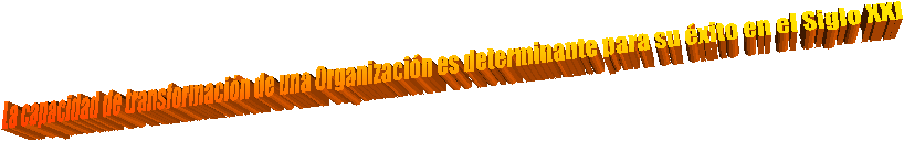 La capacidad de transformaci�n de una Organizaci�n es determinante para su �xito en el Siglo XXI