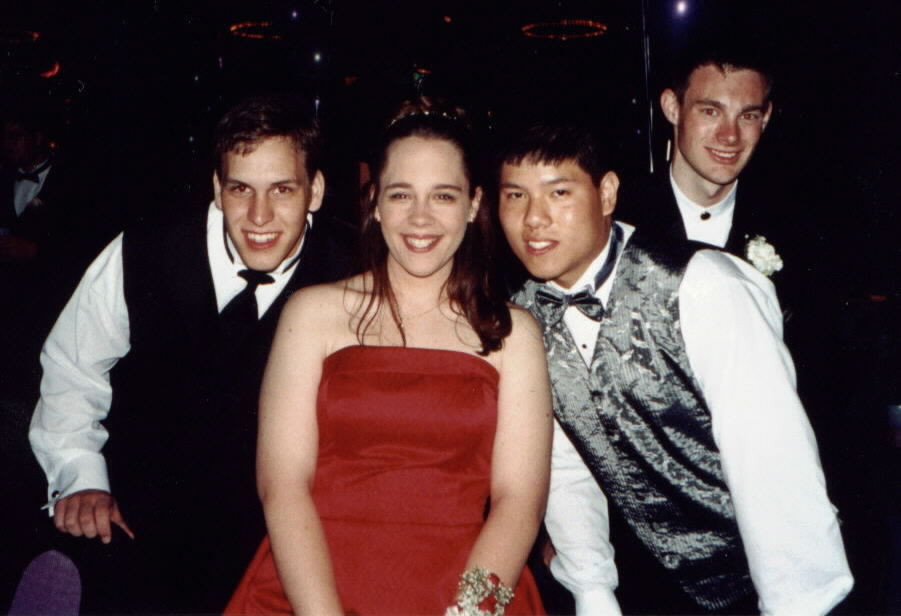 I'm the one in the middle - the one wearing red - if you didn't notice. And if you didn't... I hate you.