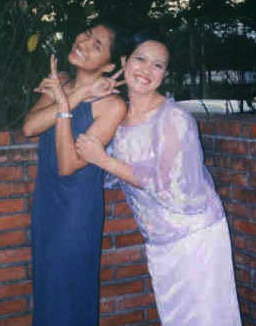 Me and my keender thesis partner Teenuh after Phi Kappa Phi Induction, 13 March 2002