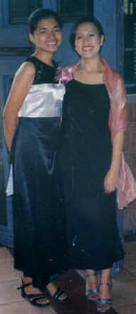 Me and my keender thesis partner Teenuh after Pi Gamma Mu Induction, 27 February 2002