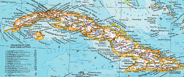 Mapa de Cuba (184 Kb/gif)