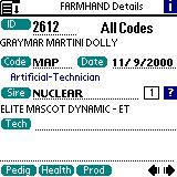 The Main DATA ENTRY screen