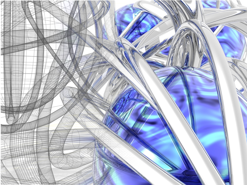 knots, chrome, complex, wireframe, ball, abstract, glass, water, 3d image, 3d wallpaper