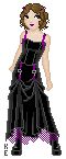 This is the dress I want really badly. I can get it at Hot Topic, if I had the money. Which I do, technically...anyway, the doll even looks like me! *cries*