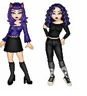 The purple one is uber cute and is very cat woman. The other one is very gothic Grease.