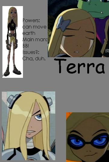 Yay, it's Terra, even though I don't really like her...