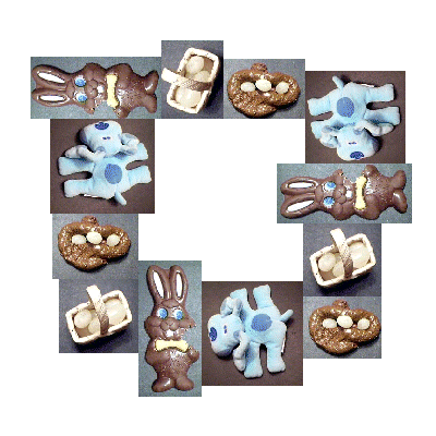 The&nbsp; life cycle of Taenis pisiformis staring Blue and the Easter bunny.&nbsp; (click to go back)