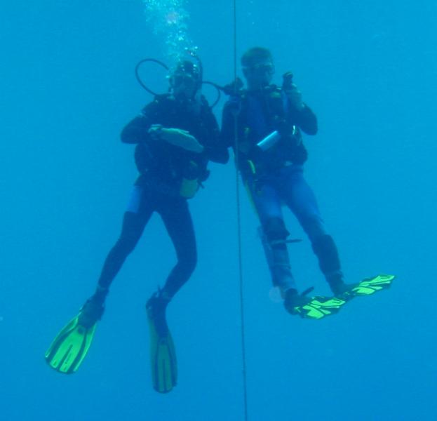 Manfred und Luki beim Safetystop