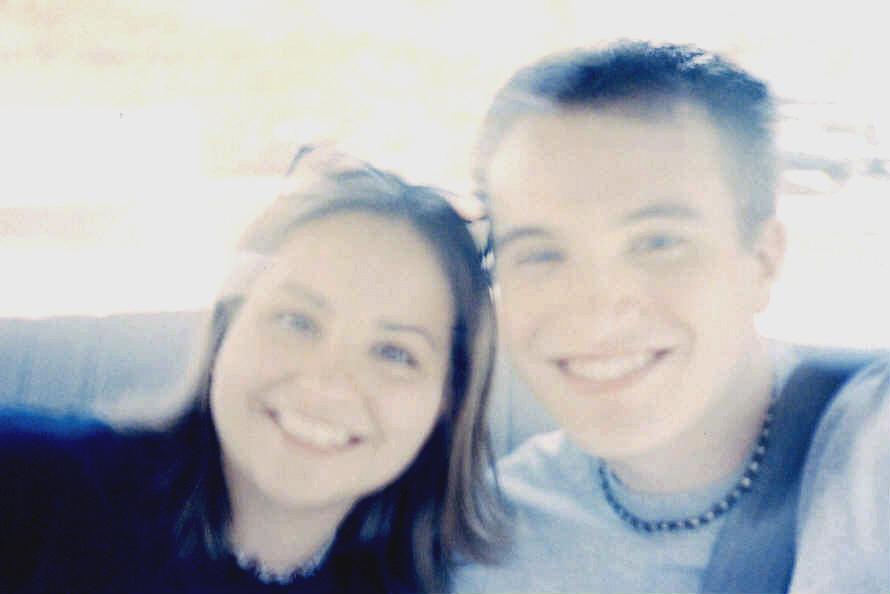 In the back of the car