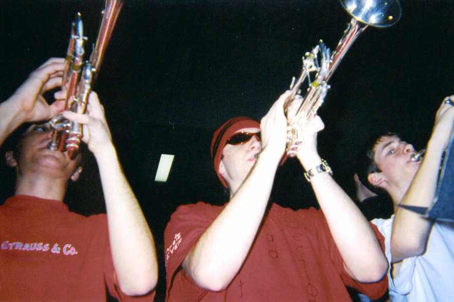 Rockin' at a basketball game