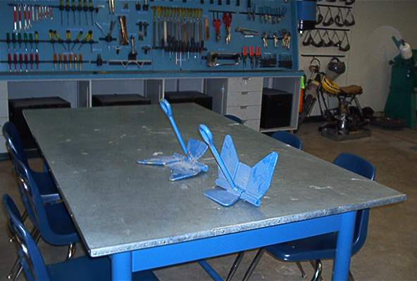 Middle Years students often make boat anchors for a project.