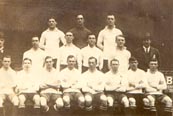 Unknown football team, Tottenham or Walthamstow possibly, about 1916.