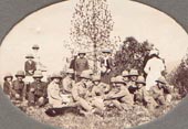 Group of British soldiers and families, India 1915