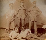 British army soldiers outside tent,India 1915