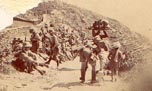 British army on road with dog and child India 1915