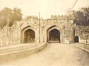 Road through city or temple walls, India 1915