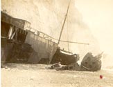Wrecked ship, place unknown, about 1915.