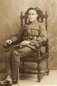 British soldier in decorative chair,about 1915