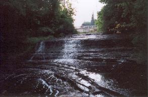 The falls in the summertime.