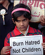 [ image: Part of the protest against religious intolerance]