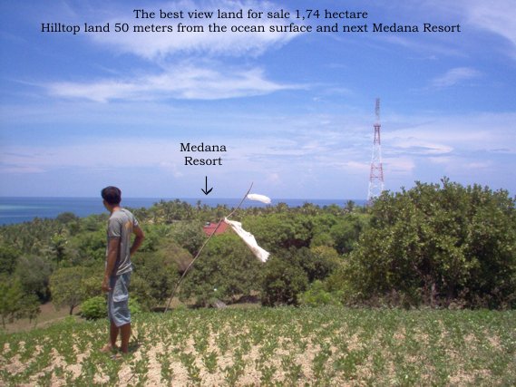 Property Lands for sale next Medana Resort & Restaurant and The Oberoi hotel Lombok Indonesia