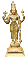 bronze vishnu statue hindu deity