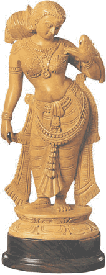 rosewood statue of hindu temple art